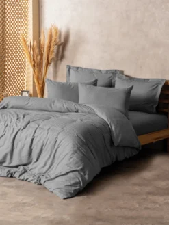 Bettwäsche-Set Grau – 100% Baumwolle Ranforce