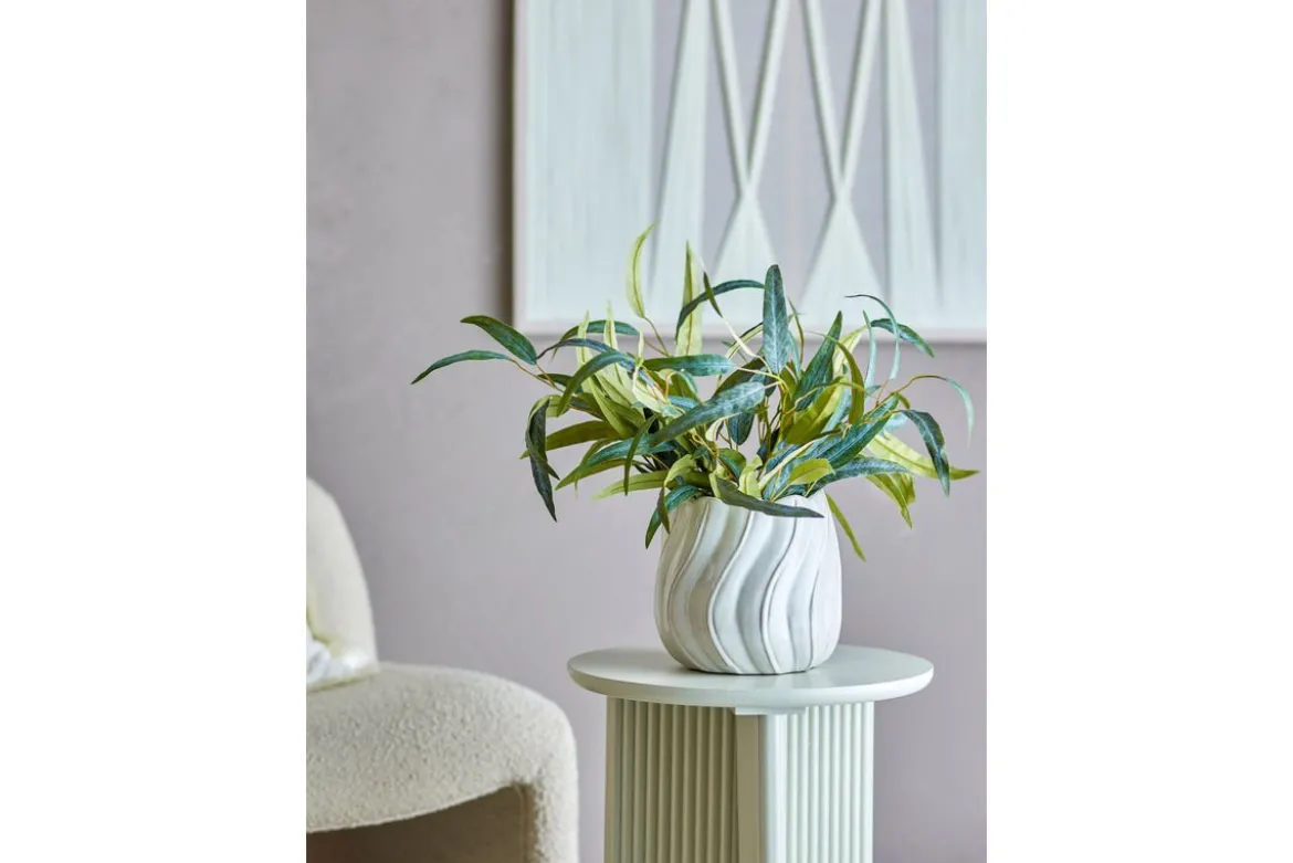 Blumentopf „Alvane“ – Weißes Steingut