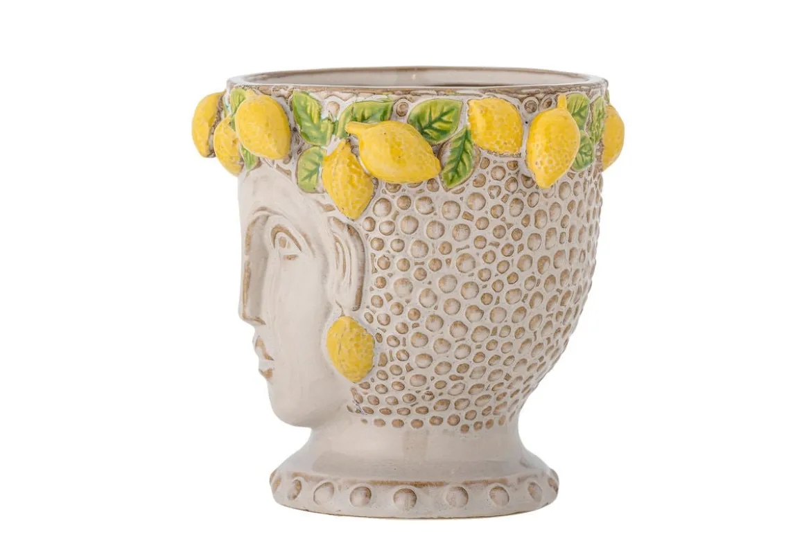 Blumentopf „Amalfi“ – Gelbes Steingut