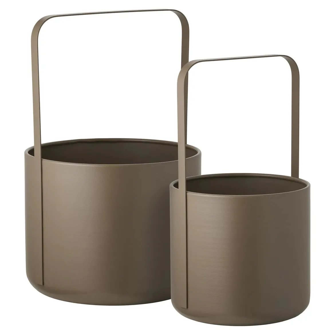Blumentopf „Arvion“ – 2er-Set aus braunem Stahl
