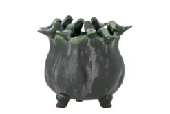 Blumentopf Fiora – Steingut mit verspielten Vogeldetails