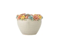Blumentopf „Florena“ – Buntes Steingut