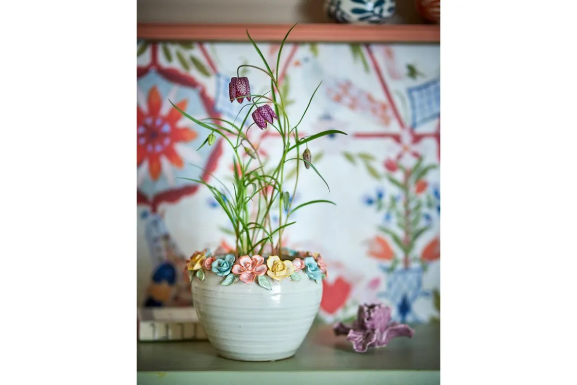Blumentopf „Florena“ – Buntes Steingut