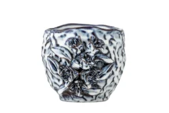 Blumentopf „Florin“ – Blaues Steingut