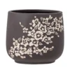 Blumentopf Flowerpower – braunes Steingut