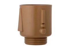 Blumentopf Kairo – Steingutdesign mit Gesichtsdetail in Braun