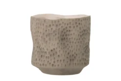 Blumentopf Karsen – Rustikales Steingutdesign in warmem Braun