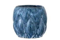 Blumentopf Mareva – Reaktive Glasur in tiefem Blau