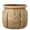 Blumentopf Norell – Steingut mit individueller Glasur in Braun