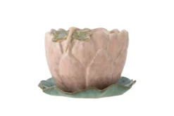 Blumentopf Seerose – Steingut mit Untertasse