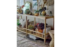Blumentopf-Set Carmen – Blattrelief in warmer Messingoptik (3er-Set)