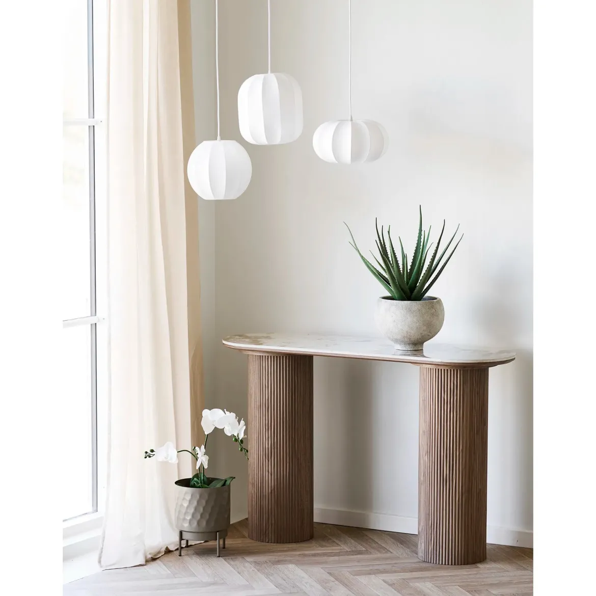 Blumentopf „Silvano“ – Graues Keramik-Design