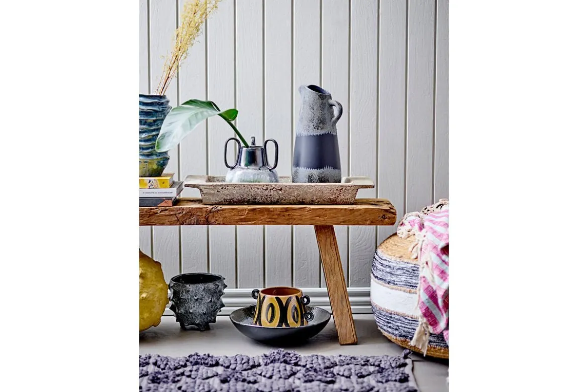 Blumentopf Soria – Dekoratives Steingutdesign in Braun