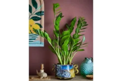 Blumentopf „Tigris“ – Buntes Steingut