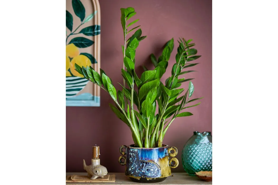 Blumentopf „Tigris“ – Buntes Steingut