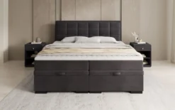 Boxspringbett Alessia mit Stauraum in Samt