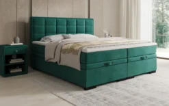Boxspringbett Alessia mit Stauraum in Samt