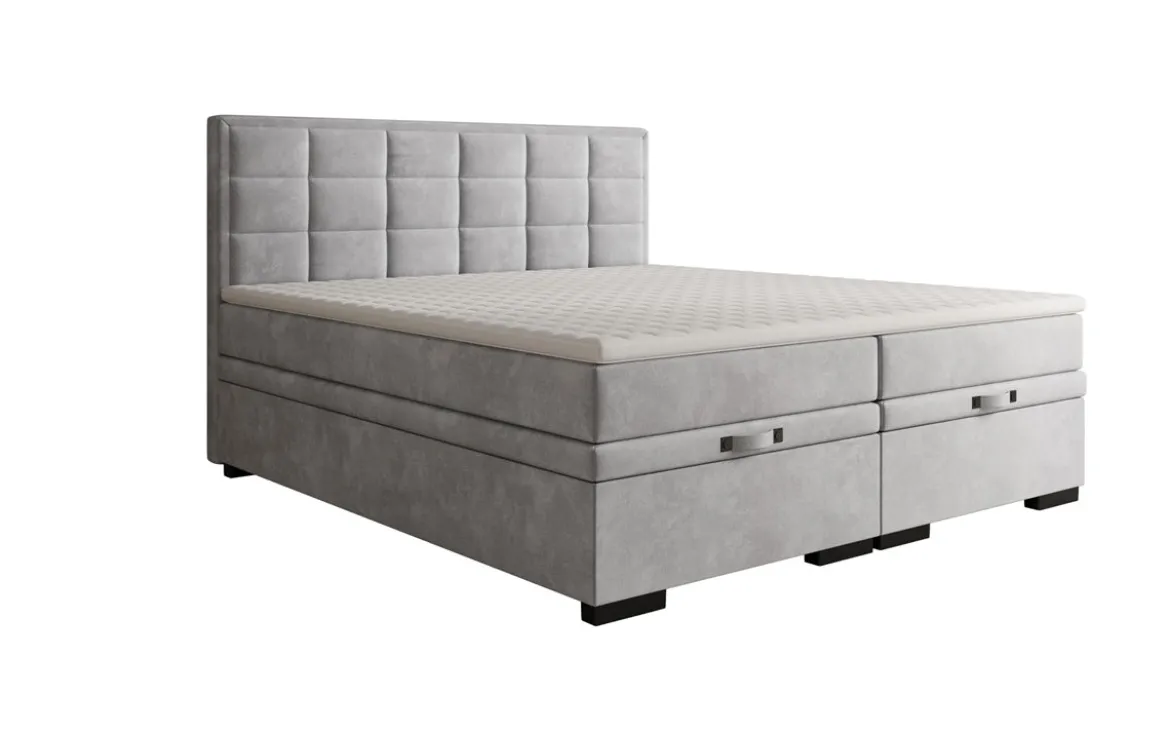 Boxspringbett Alessia mit Stauraum in Samt