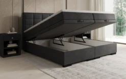 Boxspringbett Alessia mit Stauraum in Samt