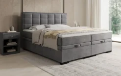 Boxspringbett Alessia mit Stauraum in Samt