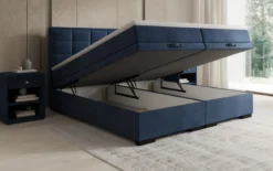 Boxspringbett Alessia mit Stauraum in Samt