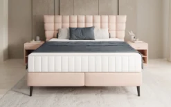 Boxspringbett Alvion in Echtleder