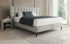 Boxspringbett Alvion in Echtleder