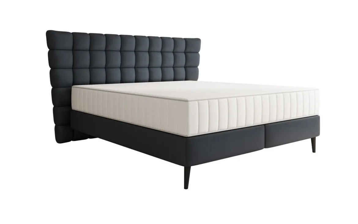Boxspringbett Alvion in Echtleder