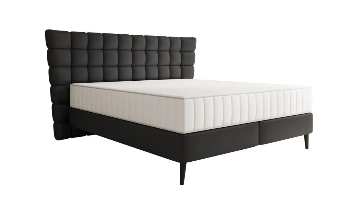 Boxspringbett Alvion in Echtleder