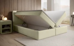 Boxspringbett Amalia Bouclé mit Stauraum