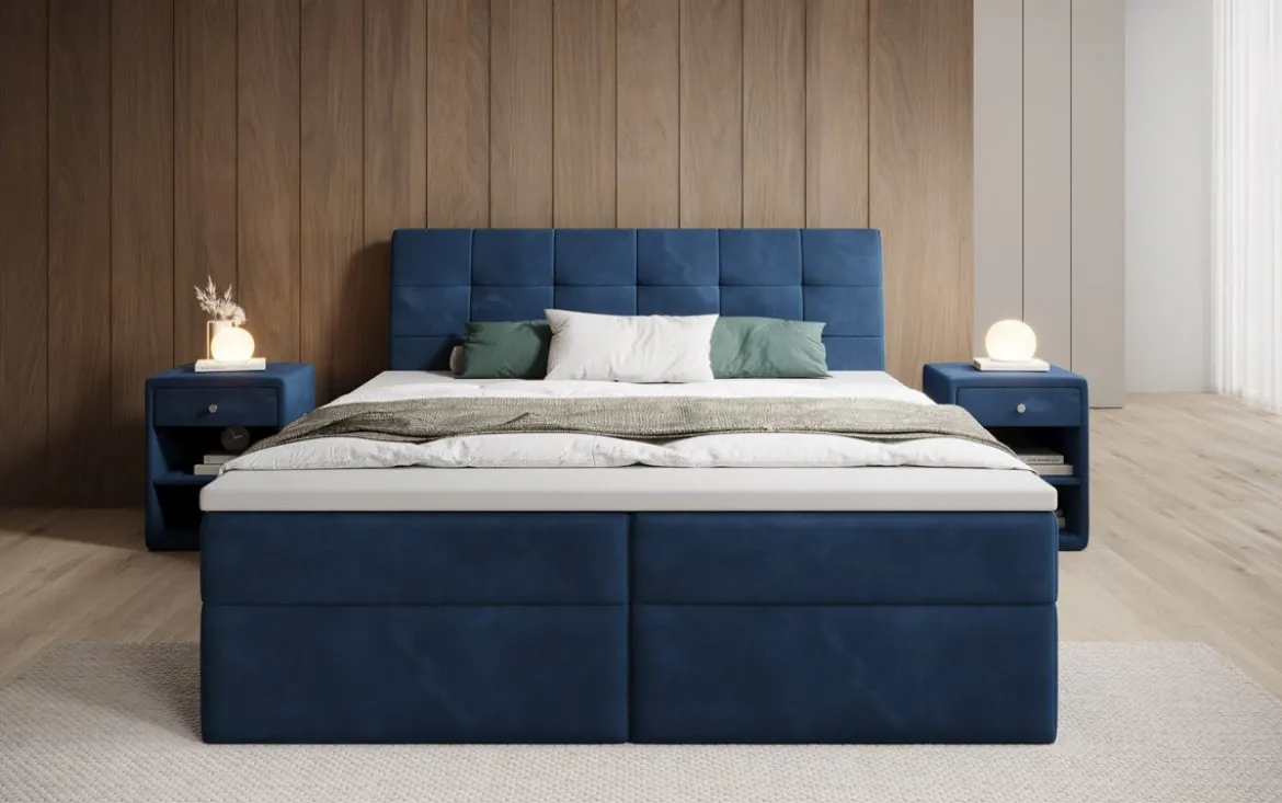 Boxspringbett Amalia Samt mit Stauraum