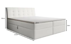 Boxspringbett Amalia Samt mit Stauraum