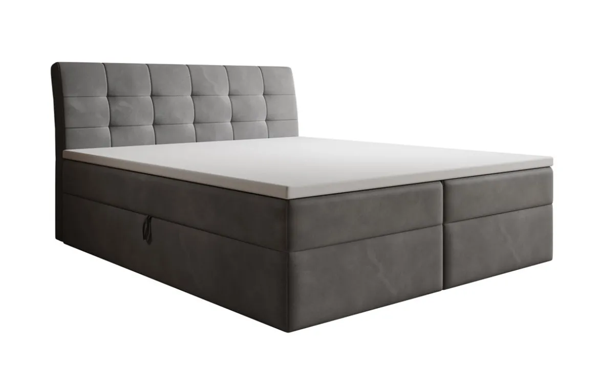 Boxspringbett Amalia Samt mit Stauraum
