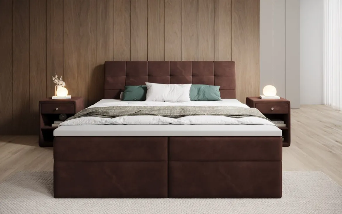 Boxspringbett Amalia Samt mit Stauraum