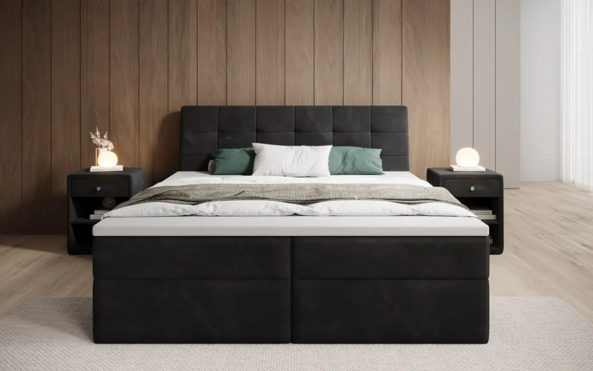Boxspringbett Amalia Samt mit Stauraum