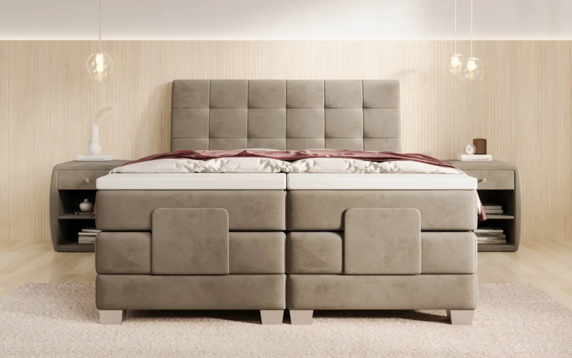 Boxspringbett Amara Samt elektrisch verstellbar