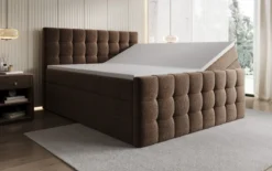 Boxspringbett Ascot in Strukturstoff mit Stauraum