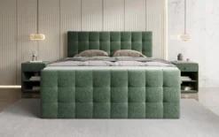 Boxspringbett Ascot in Strukturstoff mit Stauraum