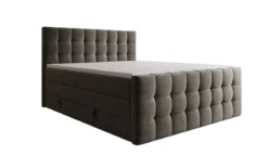 Boxspringbett Ascot in Strukturstoff mit Stauraum