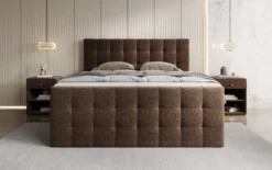 Boxspringbett Ascot in Strukturstoff mit Stauraum