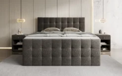Boxspringbett Ascot in Strukturstoff mit Stauraum