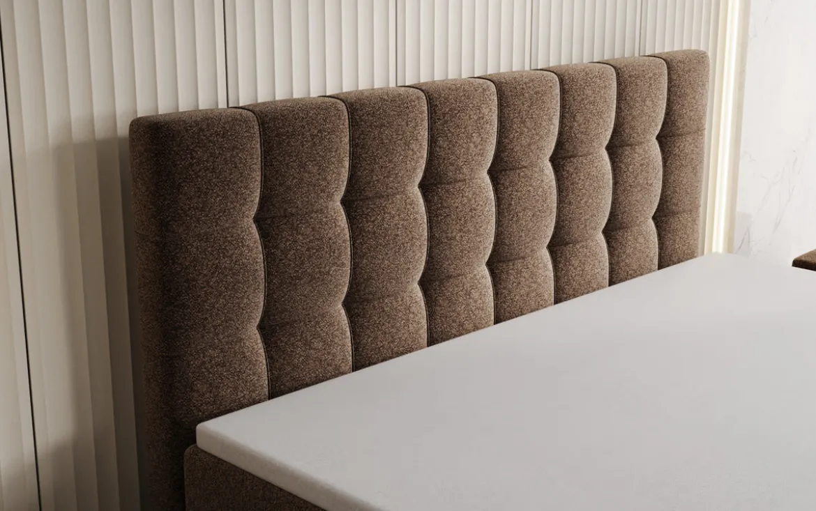 Boxspringbett Ascot in Strukturstoff mit Stauraum
