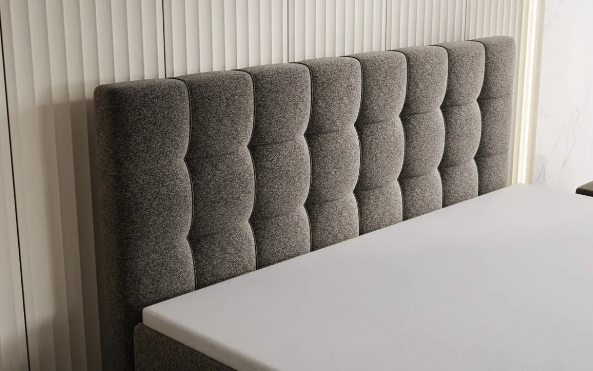 Boxspringbett Ascot in Strukturstoff mit Stauraum