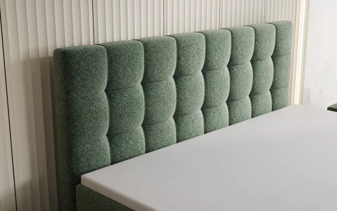 Boxspringbett Ascot in Strukturstoff mit Stauraum