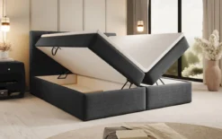 Boxspringbett Aurelia Bouclé mit Stauraum