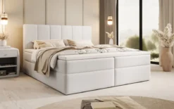 Boxspringbett Aurelia Bouclé mit Stauraum