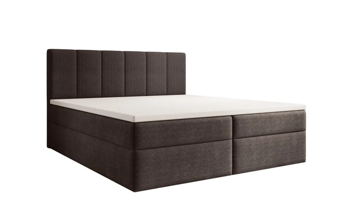 Boxspringbett Aurelia Bouclé mit Stauraum
