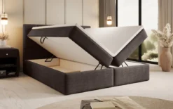 Boxspringbett Aurelia Bouclé mit Stauraum