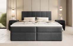 Boxspringbett Aurelia Bouclé mit Stauraum