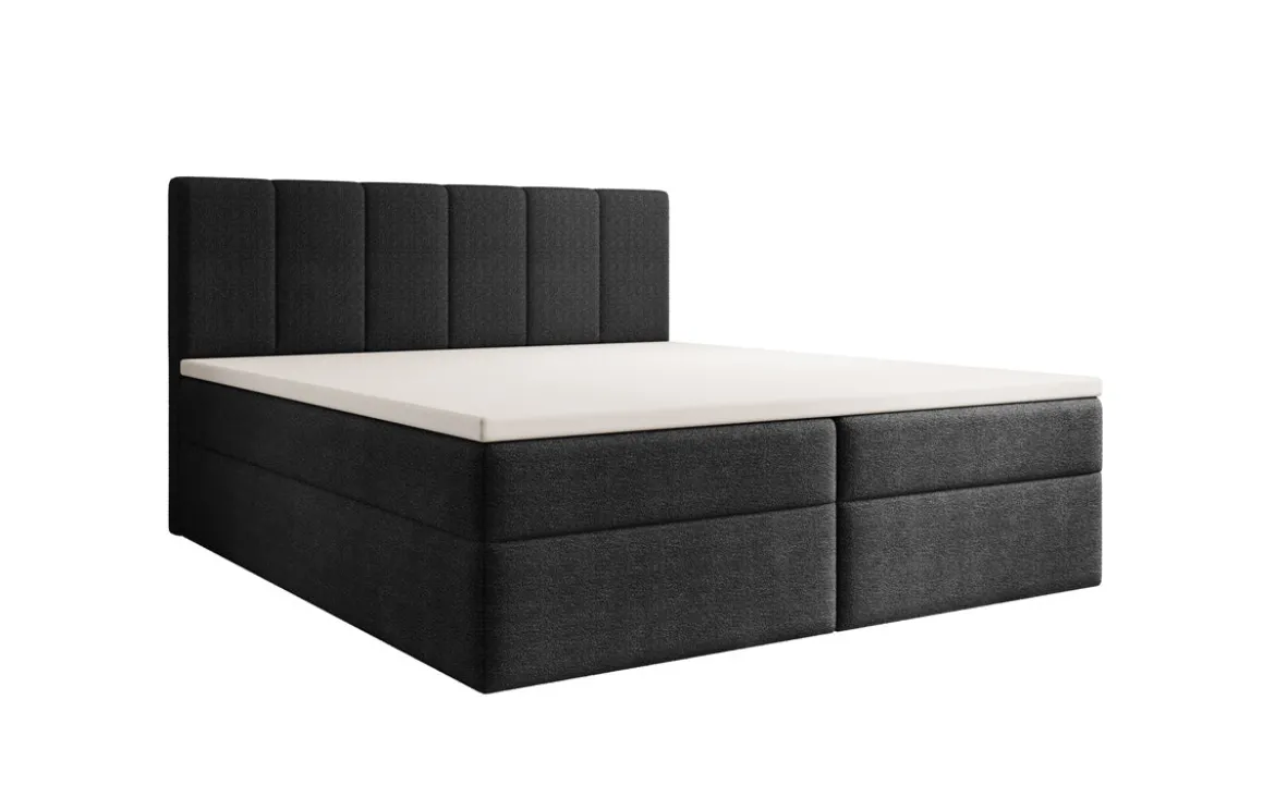 Boxspringbett Aurelia Bouclé mit Stauraum
